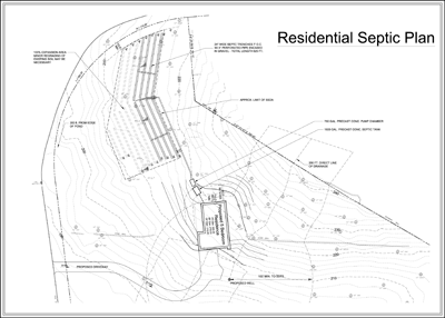 septic tank and drain field layout